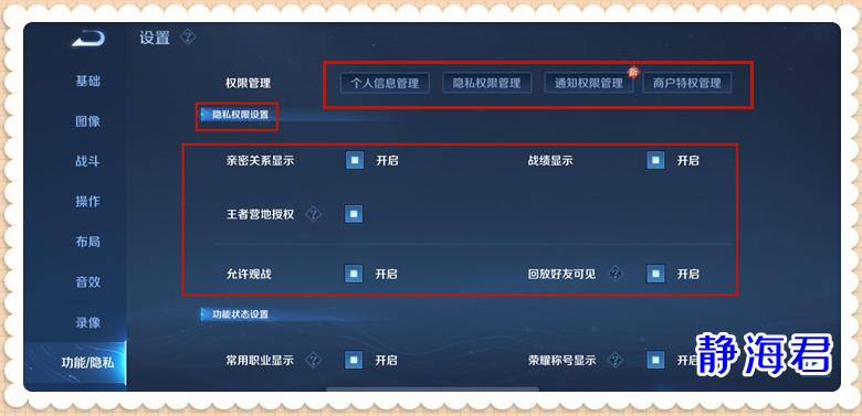 王者贵族怎么隐藏（隐私的设置功能很重要）