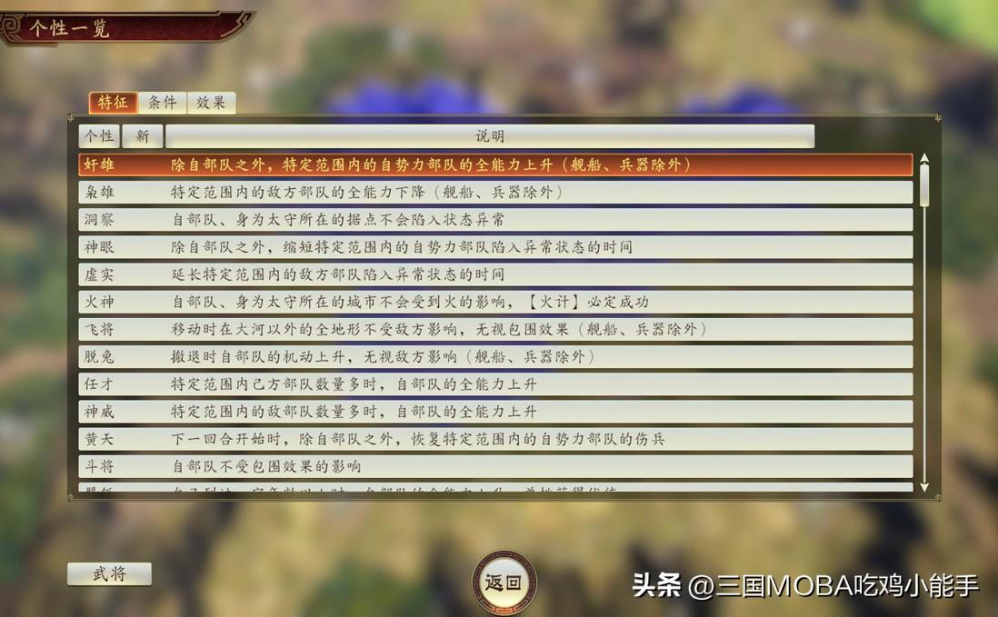 三国志14武将排名（武将6大能力设定）